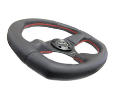 Cargar imagen en el visor de la galería, NRG Reinforced Steering Wheel (320mm Horizontal / 330mm Vertical) Leather w/Red Stitching