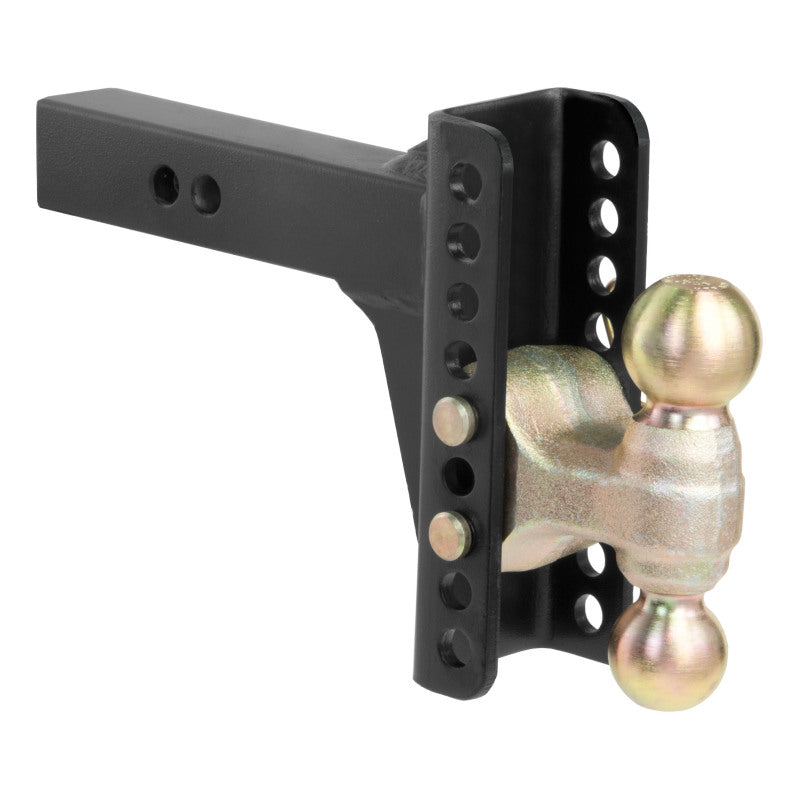 Curt Adjustable Channel Mount w/Dual Ball (2in Shank 14000lbs 6in Drop)