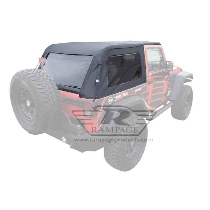 Rampage 2007-2018 Jeep Wrangler(JK) Frameless Trail Plus Top Kit - Black