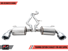 Cargar imagen en el visor de la galería, AWE 2020 Toyota Supra A90 Non-Resonated Touring Edition Exhaust - 5in Chrome Silver Tips