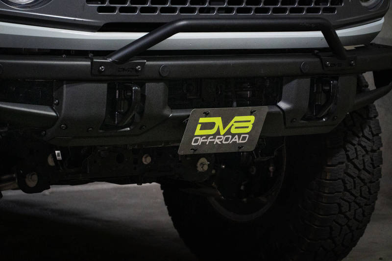 DV8 Offroad 21-22 Ford Bronco Factory Front Bumper Licence Relocation Bracket - Front