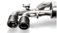 Cargar imagen en el visor de la galería, Akrapovic 18+ BMW M5 (F90) Evolution Tail Pipe Set (Carbon) w/ Red/White Akrapovic Logo