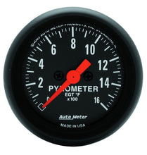 Cargar imagen en el visor de la galería, Autometer Z-Series 52mm 0-1600 Def F Full Sweep Electronic Pyrometer Gauge