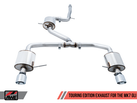 AWE Tuning 18-21 Volkswagen Jetta GLI Mk7 Touring Exhaust - Diamond Black Tips (Fits High-Flow DP)