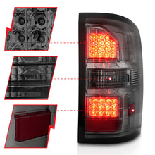 Cargar imagen en el visor de la galería, ANZO 2014-2018 GMC Sierra LED Tail Lights Black Housing Smoke Lens