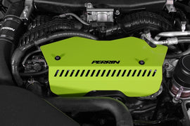 PERRIN 22-26 Subaru WRX Pulley Cover - Neon Yellow (TALL - For Use w/o PERRIN AOS)