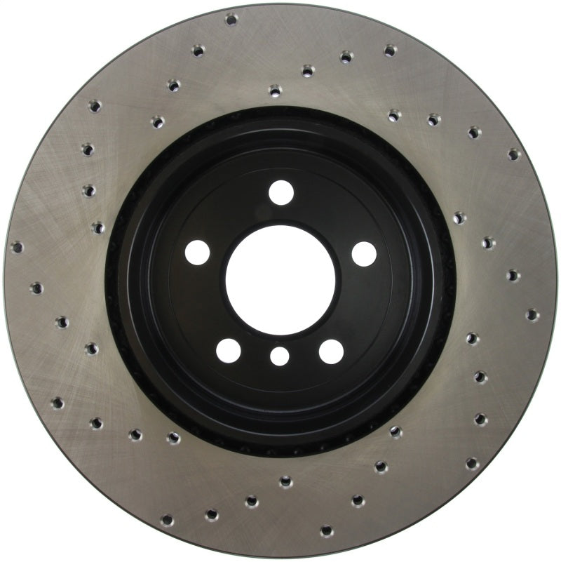 StopTech 11-13 BMW 550i Rear Left Drilled Sport Brake Rotor