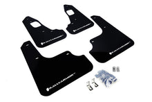 Cargar imagen en el visor de la galería, Rally Armor 08-17 Mitsubishi EVO X Black UR Mud Flap w/ White Logo