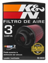 Cargar imagen en el visor de la galería, K&amp;N Universal Rubber Filter - Round Tapered 6in Base OD x 3in Flange ID x 6in H