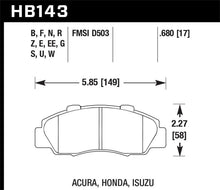 Cargar imagen en el visor de la galería, Hawk 97-01 Honda Prelude Blue 9012 Street Front Brake Pads