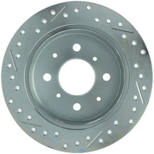 Cargar imagen en el visor de la galería, StopTech Select Sport 92-00 Honda Civic Drilled/Slotted Vented 1-Piece Rear Driver Side Brake Rotor