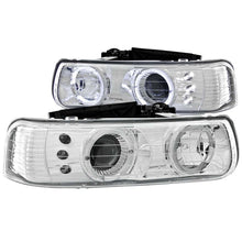 Cargar imagen en el visor de la galería, ANZO 1999-2002 Chevrolet Silverado 1500 Projector Headlights w/ Halo Chrome