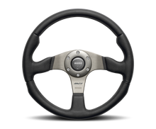 Cargar imagen en el visor de la galería, Momo Race Steering Wheel 320 mm - Black Leather/Anth Spokes