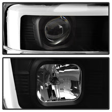 Cargar imagen en el visor de la galería, Spyder 08-10 Ford F-250 Projector Headlights V2 - Light Bar DRL LED - Black PRO-YD-FS08V2-LB-BK