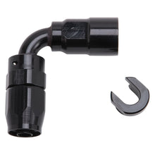 Cargar imagen en el visor de la galería, Russell Performance 3/8in SAE Quick Disc Female to -6 Hose Black 90 Degree Hose End