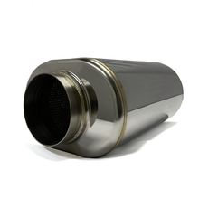 Cargar imagen en el visor de la galería, Stainless Bros 304 SS 4in x 17.0in OAL Oval Muffler - Polished Finish