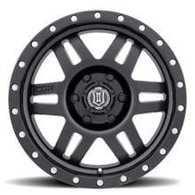 Cargar imagen en el visor de la galería, ICON Six Speed 17x8.5 6x5.5 25mm Offset 5.75in BS 108.1mm Bore Satin Black Wheel