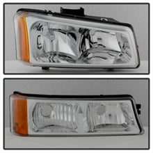 Cargar imagen en el visor de la galería, Xtune Chevy Silverado 2500HD 03-06 Crystal Headlights w/ Bumper Lights Chrome HD-JH-CSIL03-AM-C-SET