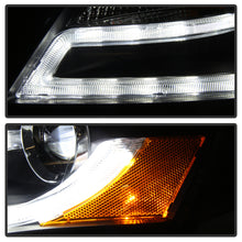 Cargar imagen en el visor de la galería, Spyder Audi A4 09-12 Projector Headlights Halogen Model Only - DRL LED Black PRO-YD-AA408-DRL-BK