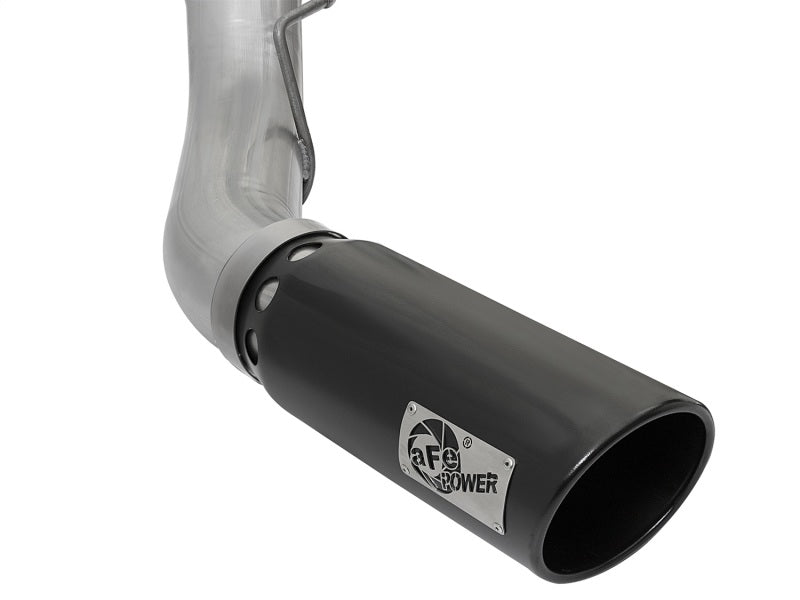 aFe ATLAS 5in DPF-Back Alum Steel Exhaust System w/Black Tip 2017 Ford Diesel Trucks V8-6.7L (td)