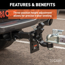 Load image into Gallery viewer, Curt Adjustable Pintle Mount (2in Shank 10000lbs 7in High 6in Long)