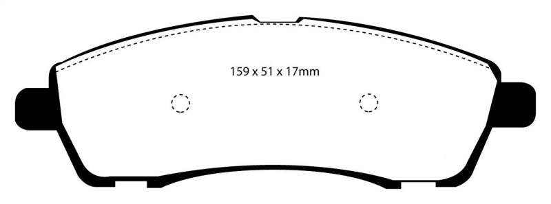 EBC 00-02 Ford Excursion 5.4 2WD Greenstuff Rear Brake Pads