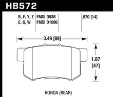 Cargar imagen en el visor de la galería, Hawk 07-08 Acura TL Type S Performance Ceramic Street Rear Brake Pads