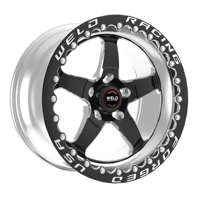 Weld S71 15x10.33 / 5x4.5 BP / 6.5in. BS Black Wheel (Medium Pad) - Black Single Beadlock MT