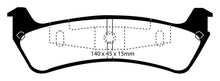 Cargar imagen en el visor de la galería, EBC 95-01 Ford Explorer 4.0 2WD Yellowstuff Rear Brake Pads