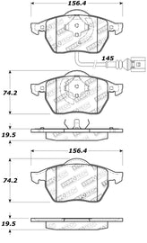 StopTech Street Touring 99-08 VW Jetta / 5/99-05 Golf GTi/GLS Turbo Front Brake Pads