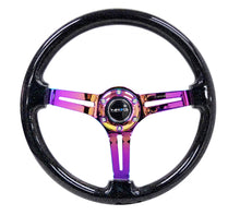 Cargar imagen en el visor de la galería, NRG Reinforced Steering Wheel (350mm / 3in. Deep) Blk Multi Color Flake w/ Neochrome Center Mark