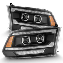 Cargar imagen en el visor de la galería, AlphaRex 09-18 Dodge Ram 2500 LUXX LED Proj Headlights Plank Style Blk w/Activ Light/Seq Signal/DRL