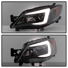 Cargar imagen en el visor de la galería, Spyder Subaru WRX 08-09 Projector Headlights - Halogen Model Only - Black PRO-YD-SWRX08-LBDRL-BK