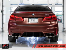 Cargar imagen en el visor de la galería, AWE Tuning 18-19 BMW F90 M5 Track Edition Axle-Back Exhaust- Black Diamond Tips