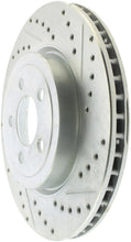 Cargar imagen en el visor de la galería, StopTech Select Sport 10-14 Dodge Challenger Drilled and Slotted Front Left Brake Rotor