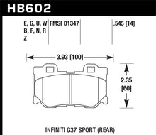 Cargar imagen en el visor de la galería, Hawk 10-11 Infiniti FX50 / 09-10 G37 / 09-10 Nissan 370Z DTC-60 Race Rear Brake Pads