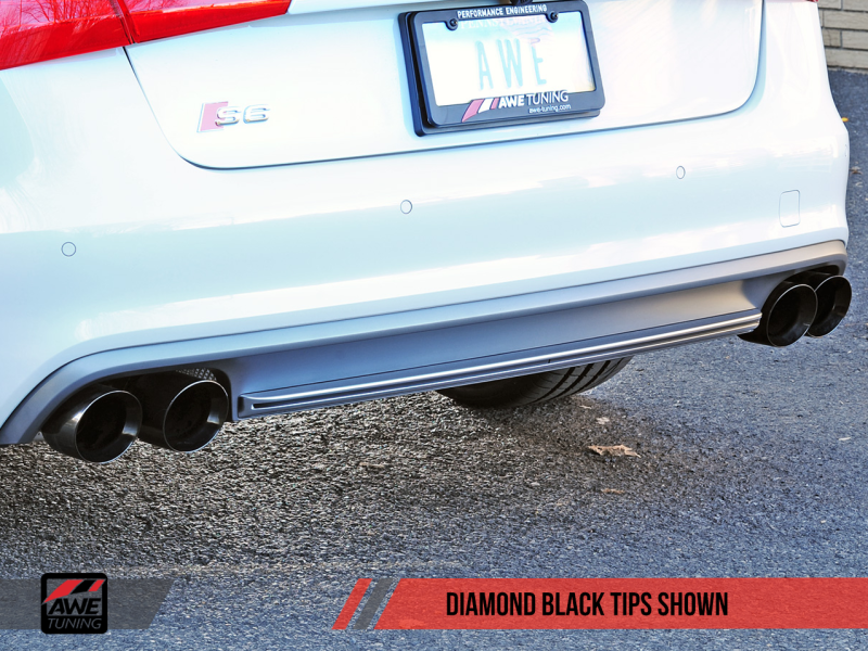 AWE Tuning Audi C7 / C7.5 S7 4.0T Touring Edition Exhaust - Diamond Black Tips