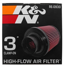Cargar imagen en el visor de la galería, K&amp;N Universal Rubber Filter - Round Tapered 6in Base OD x 3in Flange ID x 6in H