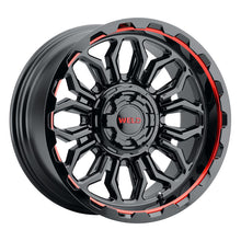 Cargar imagen en el visor de la galería, Weld Off-Road W140 20X10 Flare 6X135 6X139.7 ET-18 BS4.75 Gloss Black MIL Red 106.1