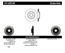 Cargar imagen en el visor de la galería, StopTech 1/02-05 Infiniti G35 (alloy disc) / 6/02-05 Nissan 350Z Slotted &amp; Drilled Right Front Rotor