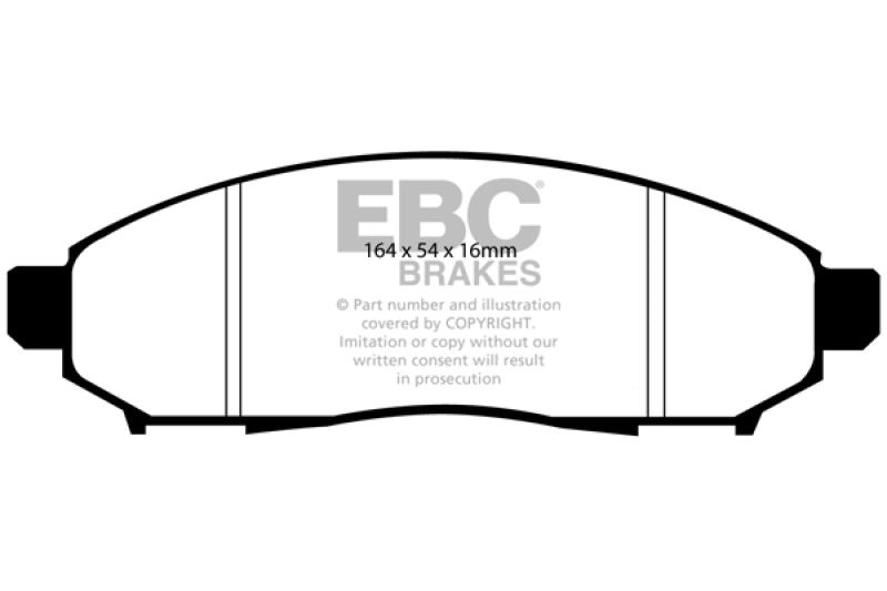 EBC 05+ Nissan Frontier 2.5 2WD Yellowstuff Front Brake Pads