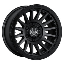 Cargar imagen en el visor de la galería, ICON Recon Pro 17x8.5 6x5.5 0mm Offset 4.75in BS 106.1mm Bore Satin Black Wheel