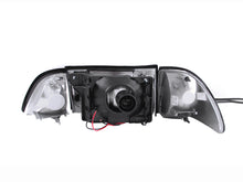 Cargar imagen en el visor de la galería, ANZO 1987-1993 Ford Mustang Crystal Headlights Chrome w/ Corner Lights 2pc