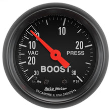 Cargar imagen en el visor de la galería, Autometer Z Series 52mm 30 In Hg.-Vac. / 30 PSI Boost / Vacuum Gauge