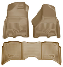 Cargar imagen en el visor de la galería, Husky Liners 2012 Dodge Ram 1500/2500/3500 Crew Cab WeatherBeater Combo Tan Floor Liners