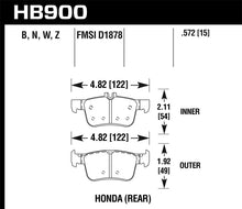 Cargar imagen en el visor de la galería, Hawk 16-19 Honda Civic (Excludes Si and Type R) HP+ Street Rear Brake Pads