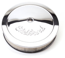 Load image into Gallery viewer, Edelbrock Air Cleaner Pro-Flo Series Round Steel Top Paper Element 14In Dia X 3 75In Dropped Base