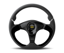 Cargar imagen en el visor de la galería, Momo Nero Steering Wheel 350 mm - Black Leather/Suede/Black Spokes