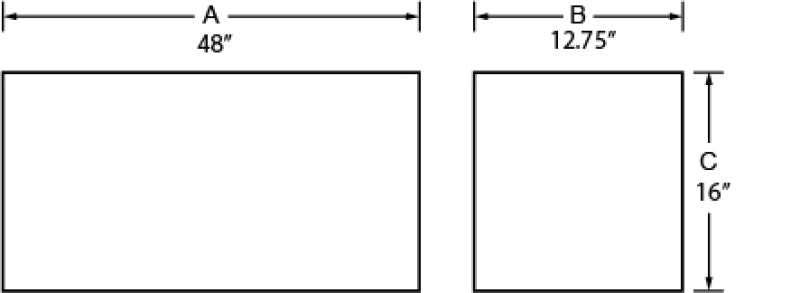 Lund Universal Aluminum Top Mount L-Wing Box - Brite