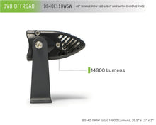 Cargar imagen en el visor de la galería, DV8 Offroad 40in Light Bar Slim 190W Spot 5W CREE LED - Black